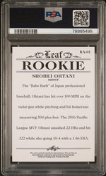 Graded 2018 Leaf Rookie Shohei Ohtani #RA01 Achievement Rookie RC Baseball Card PSA 10 Gem Mint