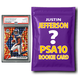 Justin Jefferson PSA 10 Graded Football Rookie Card Mystery Pack