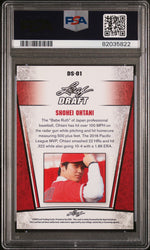Graded 2018 Leaf Draft Shohei Ohtani #DS-01 Draft Silver Rookie RC Baseball Card PSA 10 Gem Mint
