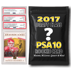 PSA 10 Graded 2017 NFL Rookie Card Mystery Pack (Mahomes, McCaffrey, Garrett, Watt & More!)