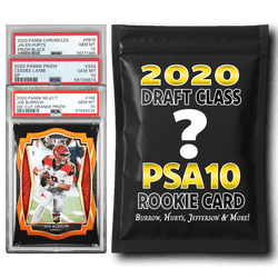 PSA 10 Graded 2020 NFL Rookie Card Mystery Pack (Burrow, Hurts, Jefferson, Lamb & More!)
