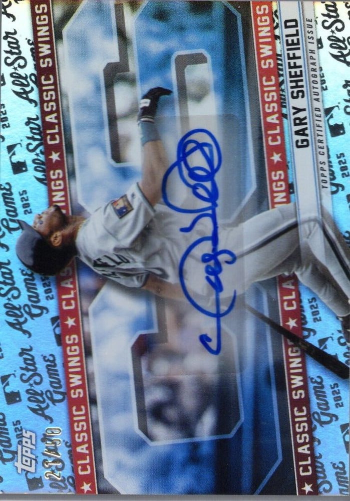 2025 Topps All Star Game Gary Sheffield #HHAGS Homegrown Heros Autograph Variation /50 Baseball Card