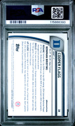 Graded 2024 Topps Bowman Chrome U Cooper Flagg #16 Black Wave Rookie RC Basketball Card PSA 10 Gem Mint