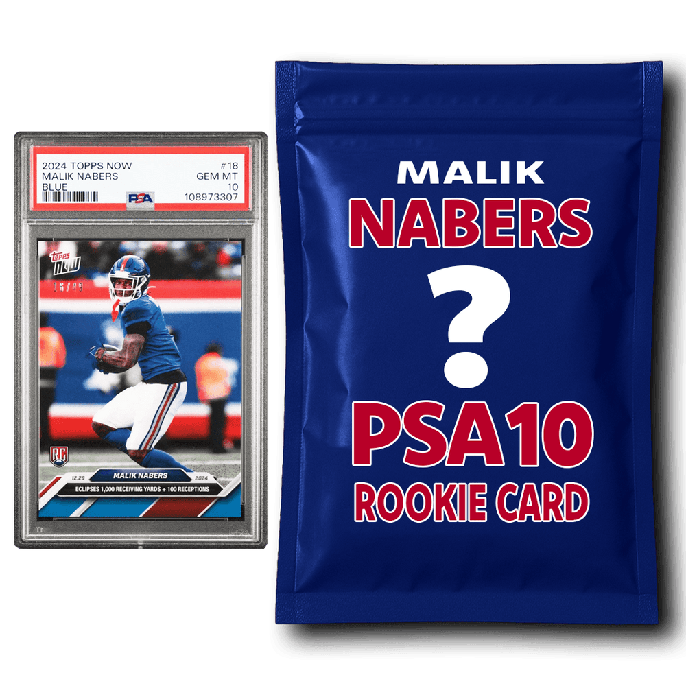 Malik Nabers PSA 10 Graded Football Rookie Card Mystery Pack