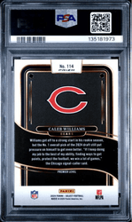 Graded 2024 Panini Select Caleb Williams #114 Black & Green Shock Rookie RC Football Card PSA 10 Gem Mint