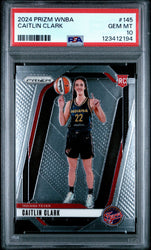 Graded 2024 Panini Prizm Caitlin Clark #145 Rookie RC Basketball Card PSA 10 Gem Mint