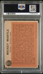Graded 1962 Topps All Star Mickey Mantle #471 Baseball Card PSA 4 VG-EX