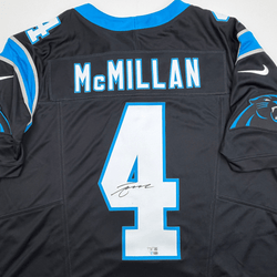 Autographed/Signed Tetairoa McMillan Carolina Panthers Black Authentic Football Jersey Fanatics COA (ONLINE ORDER ONLY)