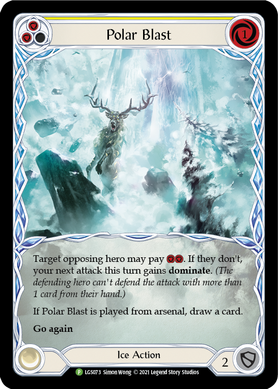 Polar Blast (Yellow) [LGS073] (Promo)  Rainbow Foil