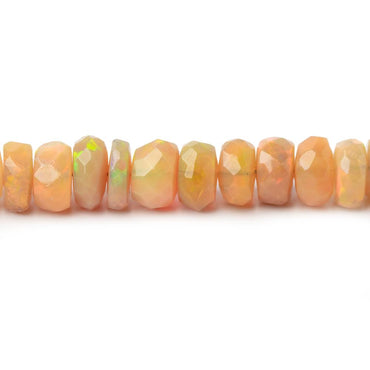 3.5-6mm Golden Ethiopian Opal Faceted Rondelles 18 inch 174 Beads AAA (ONLINE ORDER ONLY)