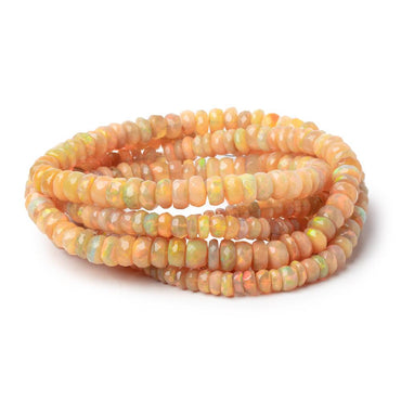 3.5-6mm Golden Ethiopian Opal Faceted Rondelles 18 inch 174 Beads AAA (ONLINE ORDER ONLY)