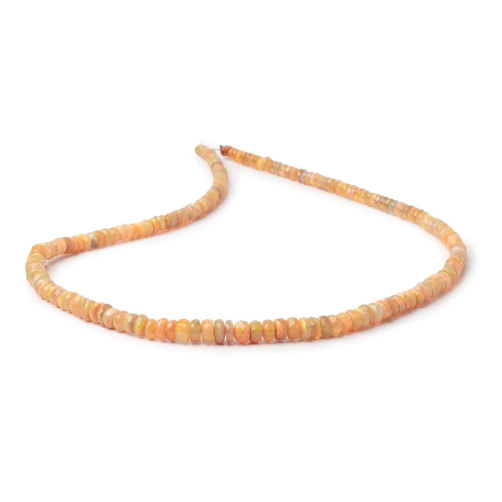 3.5-6mm Golden Ethiopian Opal Faceted Rondelles 18 inch 174 Beads AAA (ONLINE ORDER ONLY)