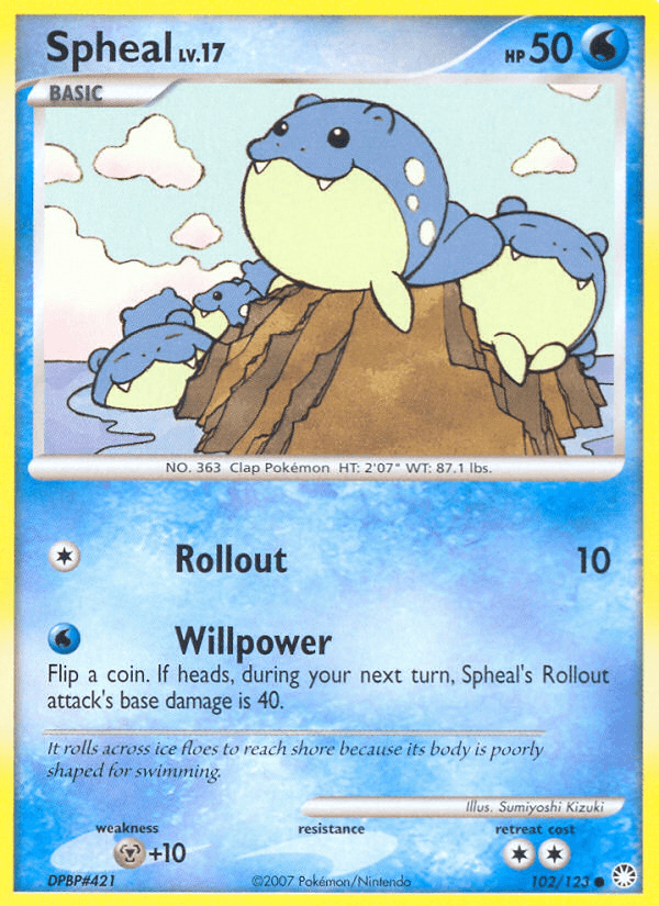 Spheal (102/123) [Diamond & Pearl: Mysterious Treasures] (Online Only)