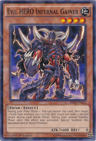Evil HERO Infernal Gainer [BP03-EN032] Shatterfoil Rare (ONLINE ORDER ONLY)