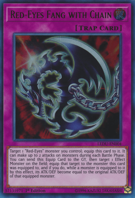 Red-Eyes Fang with Chain [LEDU-EN004] Ultra Rare (ONLINE ORDER ONLY)