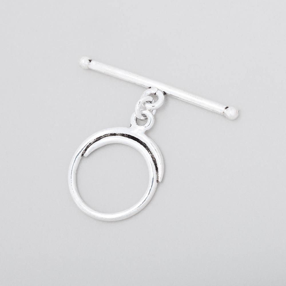17mm Antiqued Sterling Silver Toggle Swirl Design 1 piece (ONLINE ORDER ONLY)