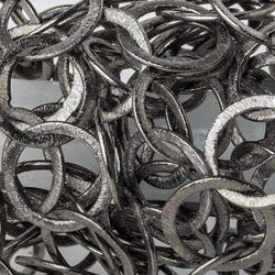 17mm Black Gold Plated Brushed Round Link Chain by the foot (ONLINE ORDER ONLY)