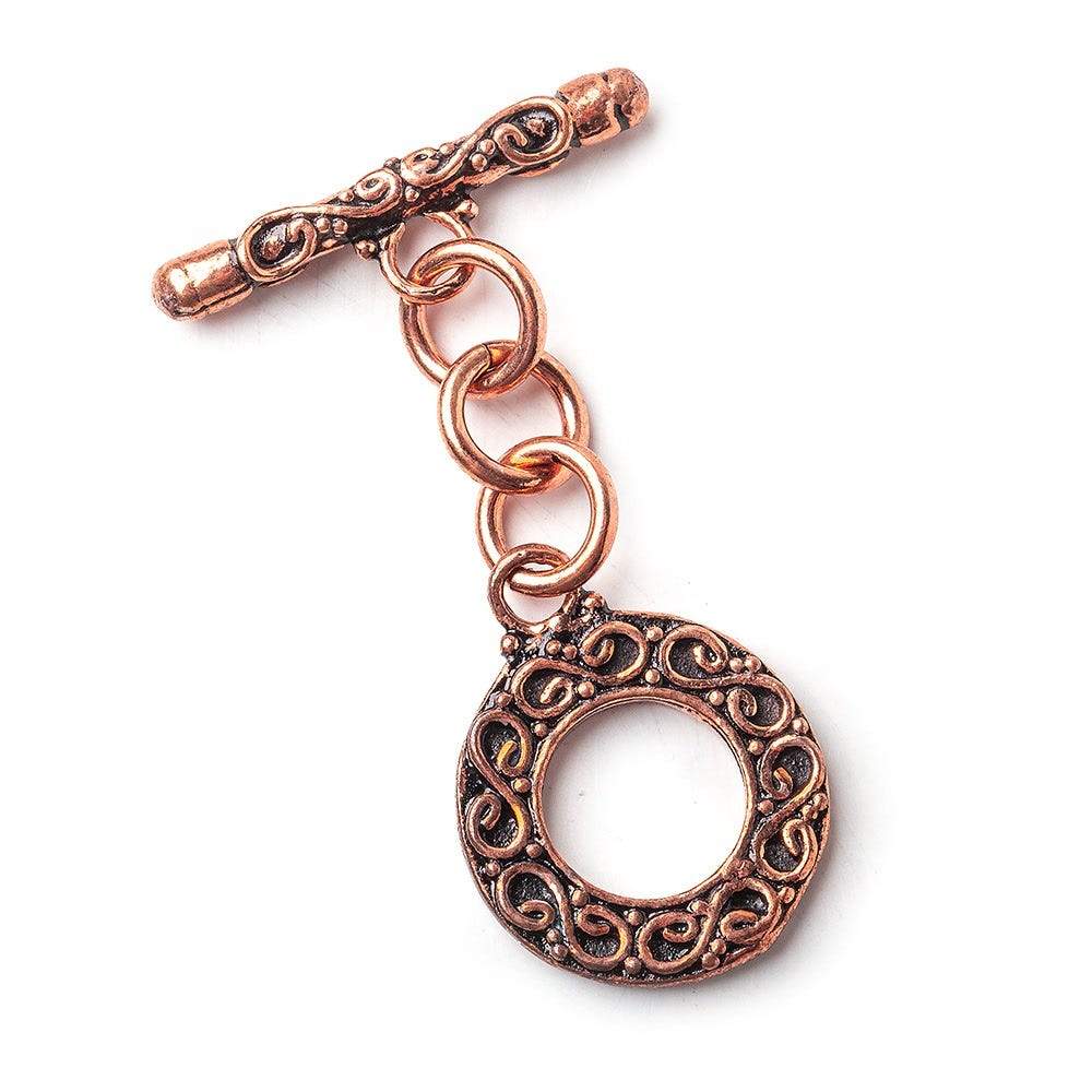 17mm Copper Infinity Pattern Round Toggle (ONLINE ORDER ONLY)