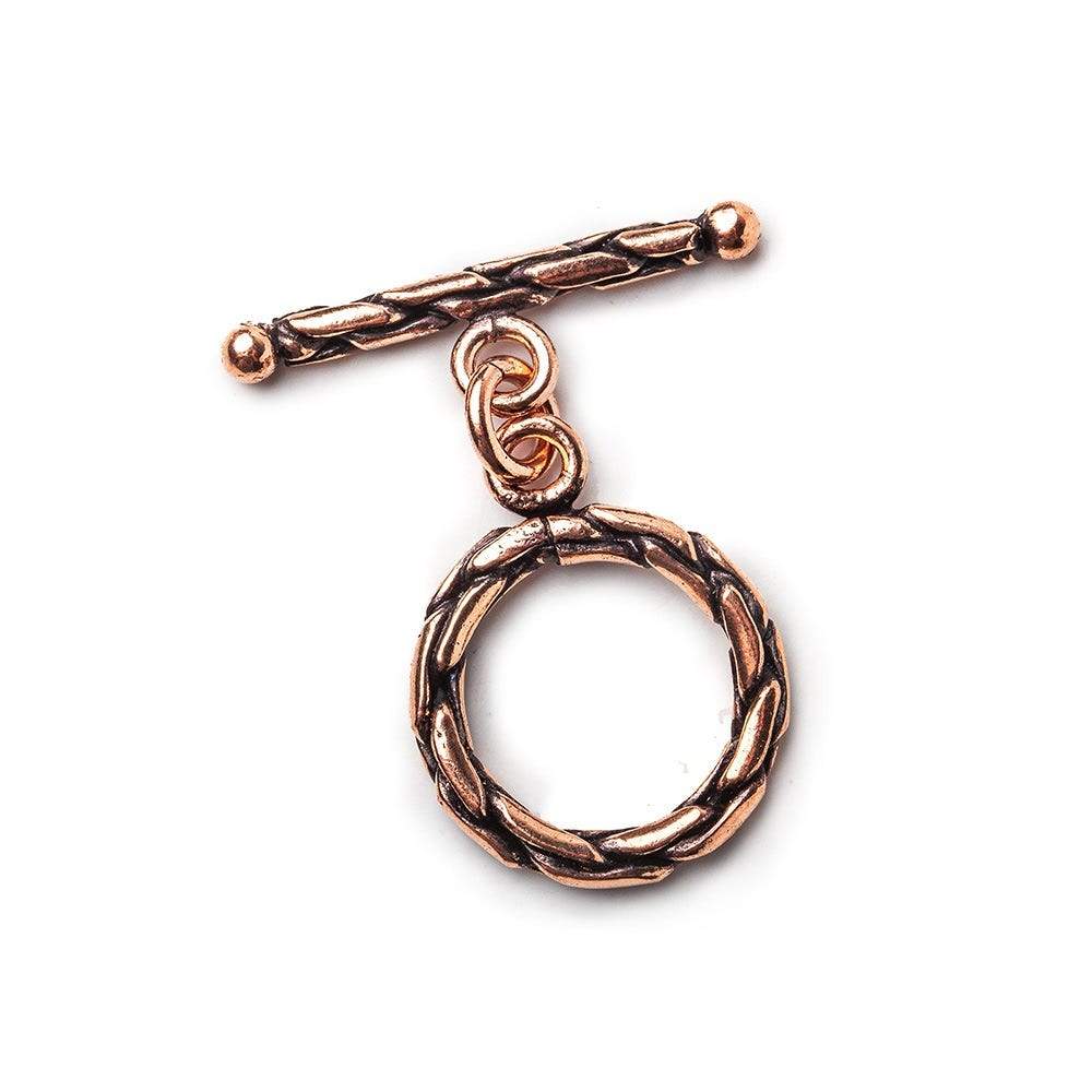 17mm Copper Toggle Woven Design diameter Set of 2 (ONLINE ORDER ONLY)