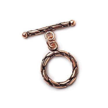 17mm Copper Toggle Woven Design diameter Set of 2 (ONLINE ORDER ONLY)