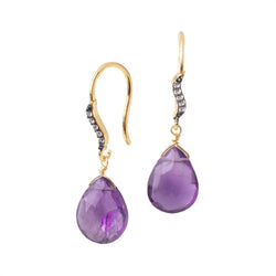 17mm CZ Two Tone Ear Wire Set of 2 pieces (ONLINE ORDER ONLY)