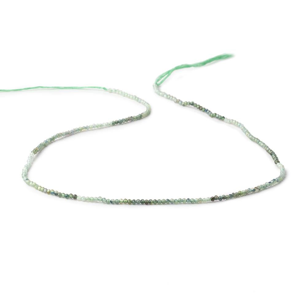 1.7mm Green Sapphire Micro Faceted Round Beads 12.5 inch 220 pieces (ONLINE ORDER ONLY)