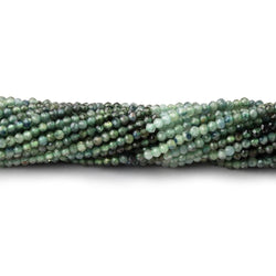 1.7mm Green Sapphire Micro Faceted Round Beads 12.5 inch 220 pieces (ONLINE ORDER ONLY)