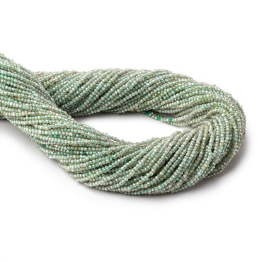 1.7mm Green Zircon Micro Faceted Rondelle Beads 12.75 inch 232 pieces (ONLINE ORDER ONLY)