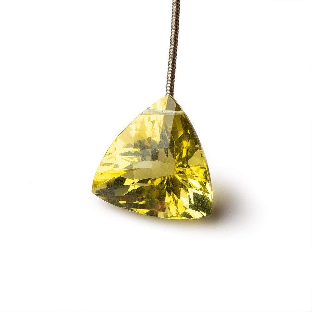 17mm Lemon Quartz Pavilion Faceted Trillion Focal Bead 1 piece (ONLINE ORDER ONLY)