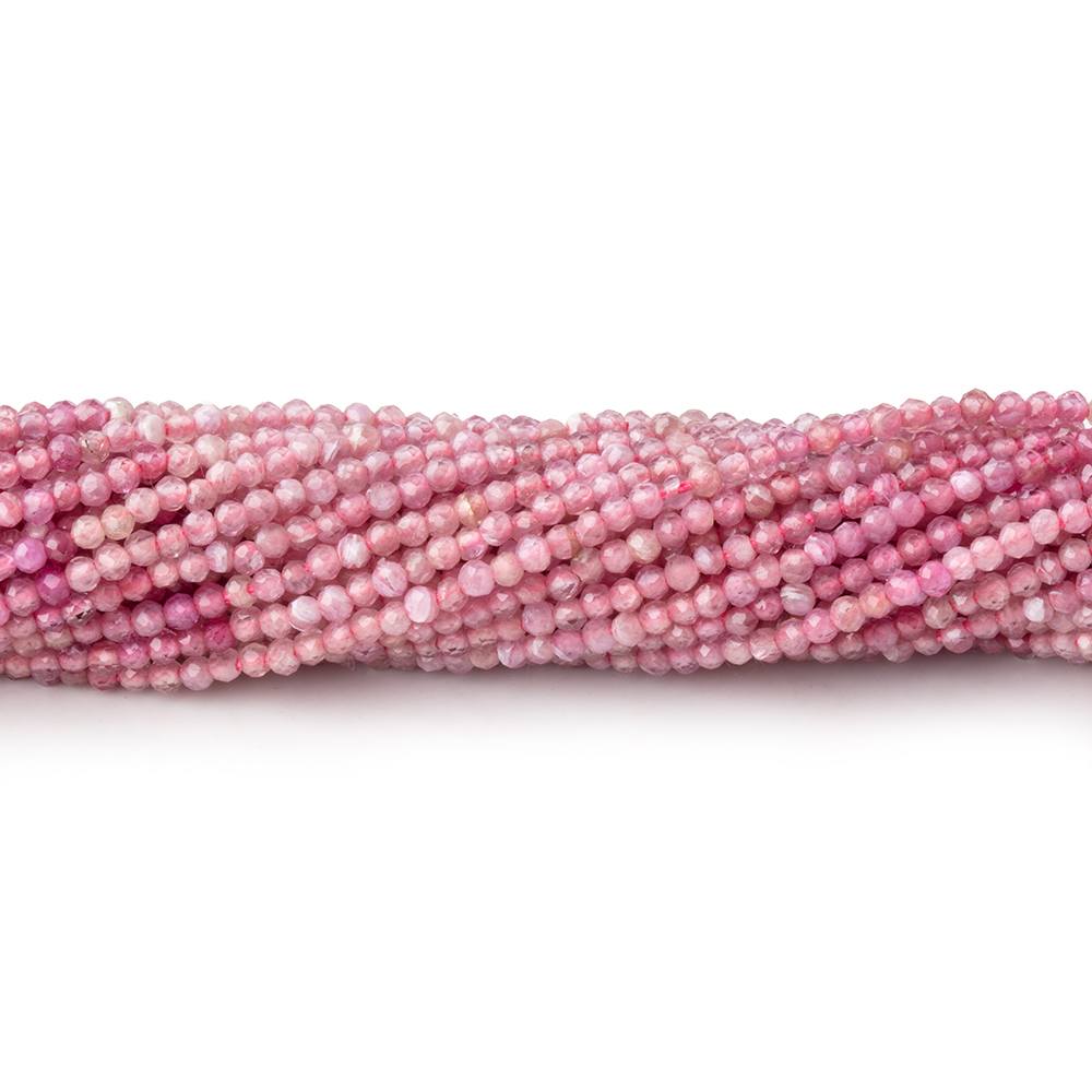 1.7mm Shaded Ruby Micro Faceted Round Beads 13 inch 230 pieces (ONLINE ORDER ONLY)