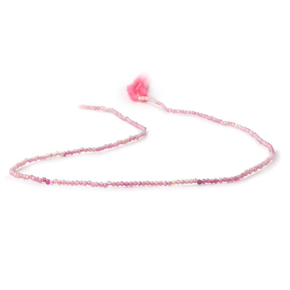 1.7mm Shaded Ruby Micro Faceted Round Beads 13 inch 230 pieces (ONLINE ORDER ONLY)