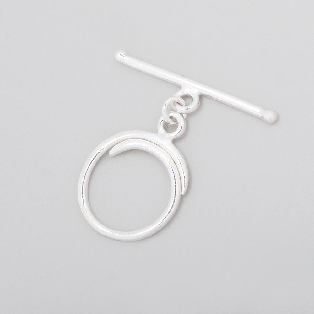 17mm Sterling Silver Toggle Swirl Design 1 piece (ONLINE ORDER ONLY)