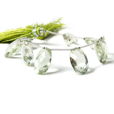 17x10-16x12mm Prasiolite pavilion faceted oval beads 8 inch 9 pieces AAA (ONLINE ORDER ONLY)