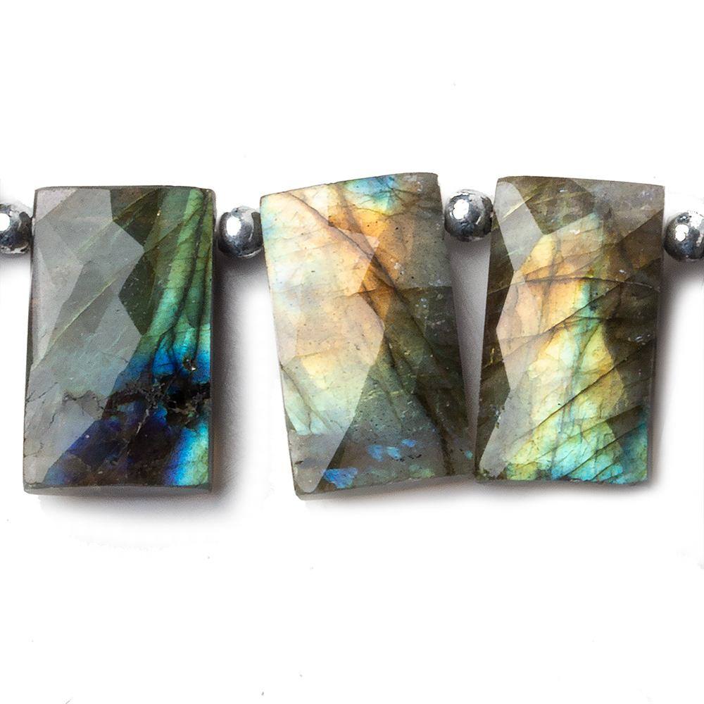 17x10-19x10mm Labradorite top drilled faceted rectangle beads 8 inch 13 pieces (ONLINE ORDER ONLY)