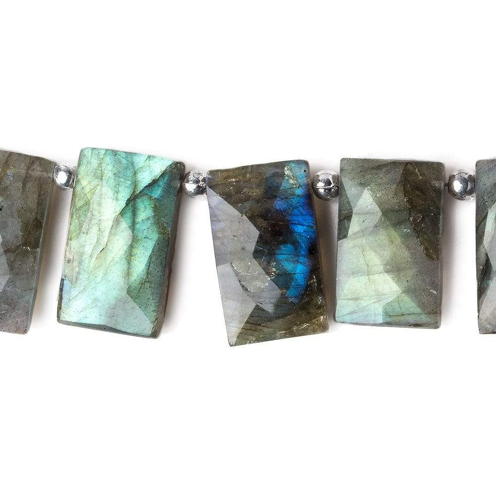 17x10-19x10mm Labradorite top drilled faceted rectangle beads 8 inch 13 pieces (ONLINE ORDER ONLY)