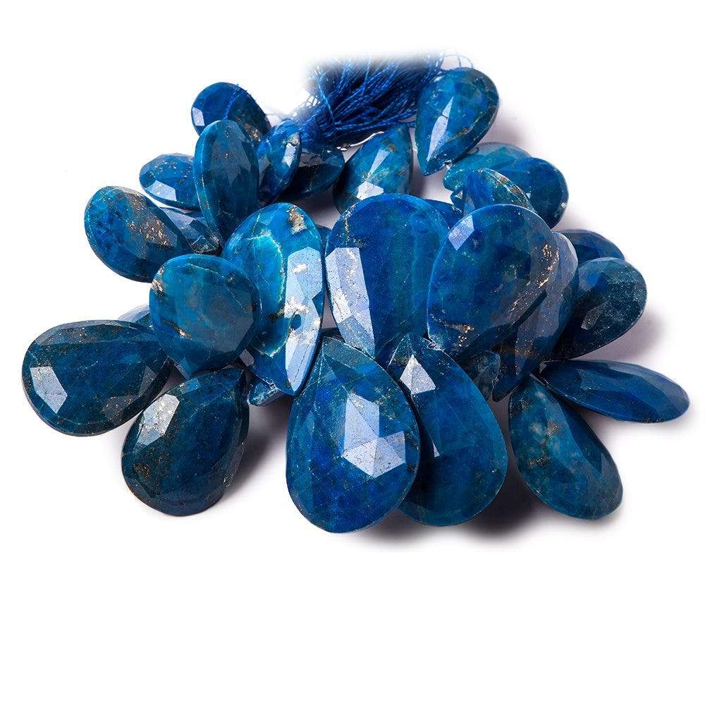 17x12-31x23mm Lapis Lazuli Faceted Pear Beads 7.25 inch 34 pieces (ONLINE ORDER ONLY)