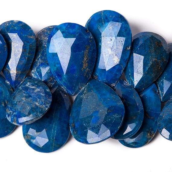 17x12-31x23mm Lapis Lazuli Faceted Pear Beads 7.25 inch 34 pieces (ONLINE ORDER ONLY)