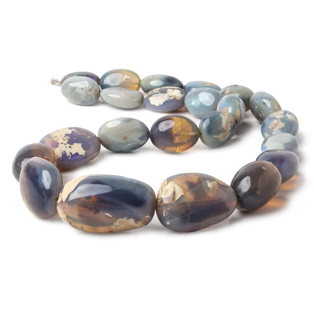 17x12-33x20mm Australian Opal & Matrix Plain Nuggets 18 inch 23 Beads AA (ONLINE ORDER ONLY)