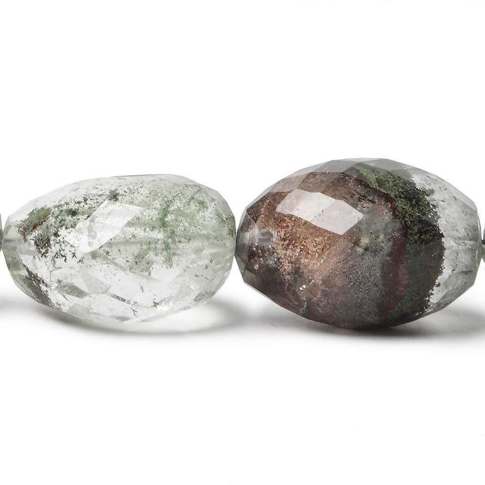 17x13-19x13mm Moss Quartz straight drilled faceted nugget beads 16 inch 23pcs (ONLINE ORDER ONLY)