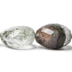 17x13-19x13mm Moss Quartz straight drilled faceted nugget beads 16 inch 23pcs (ONLINE ORDER ONLY)