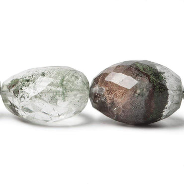 17x13-19x13mm Moss Quartz straight drilled faceted nugget beads 16 inch 23pcs (ONLINE ORDER ONLY)