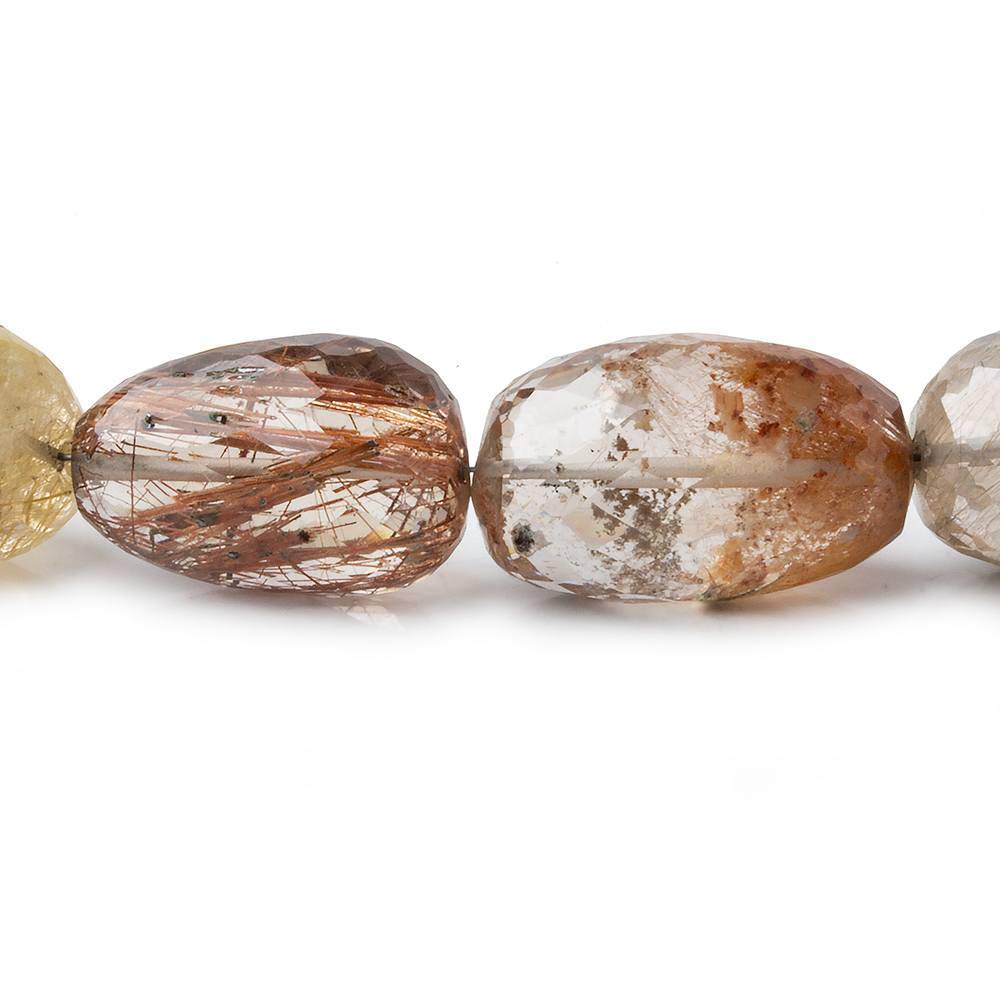 17x13-25x13mm Rutilated Quartz Faceted Nugget Beads 16 inch 20 pcs AA (ONLINE ORDER ONLY)