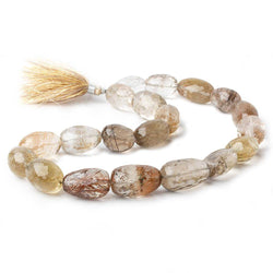 17x13-25x13mm Rutilated Quartz Faceted Nugget Beads 16 inch 20 pcs AA (ONLINE ORDER ONLY)