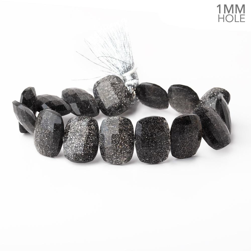 17x13mm Celestial Quartz Faceted Cushion Beads 7.5 inch 15 pieces 1mm Large Hole (ONLINE ORDER ONLY)