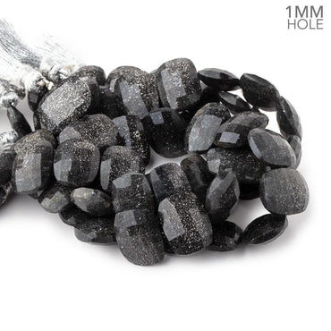 17x13mm Celestial Quartz Faceted Cushion Beads 7.5 inch 15 pieces 1mm Large Hole (ONLINE ORDER ONLY)