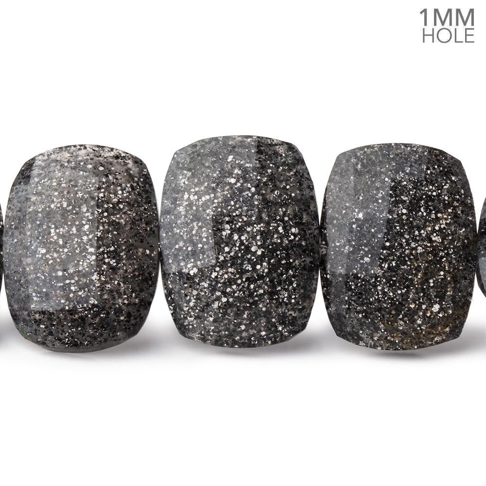 17x13mm Celestial Quartz Faceted Cushion Beads 7.5 inch 15 pieces 1mm Large Hole (ONLINE ORDER ONLY)