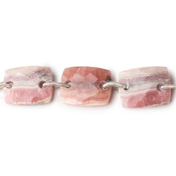 17x13mm Rhodochrosite Double Drilled Rectangles 8.5 inch 11 Beads 2.5mm Holes (ONLINE ORDER ONLY)