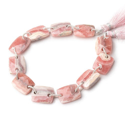 17x13mm Rhodochrosite Double Drilled Rectangles 8.5 inch 11 Beads 2.5mm Holes (ONLINE ORDER ONLY)