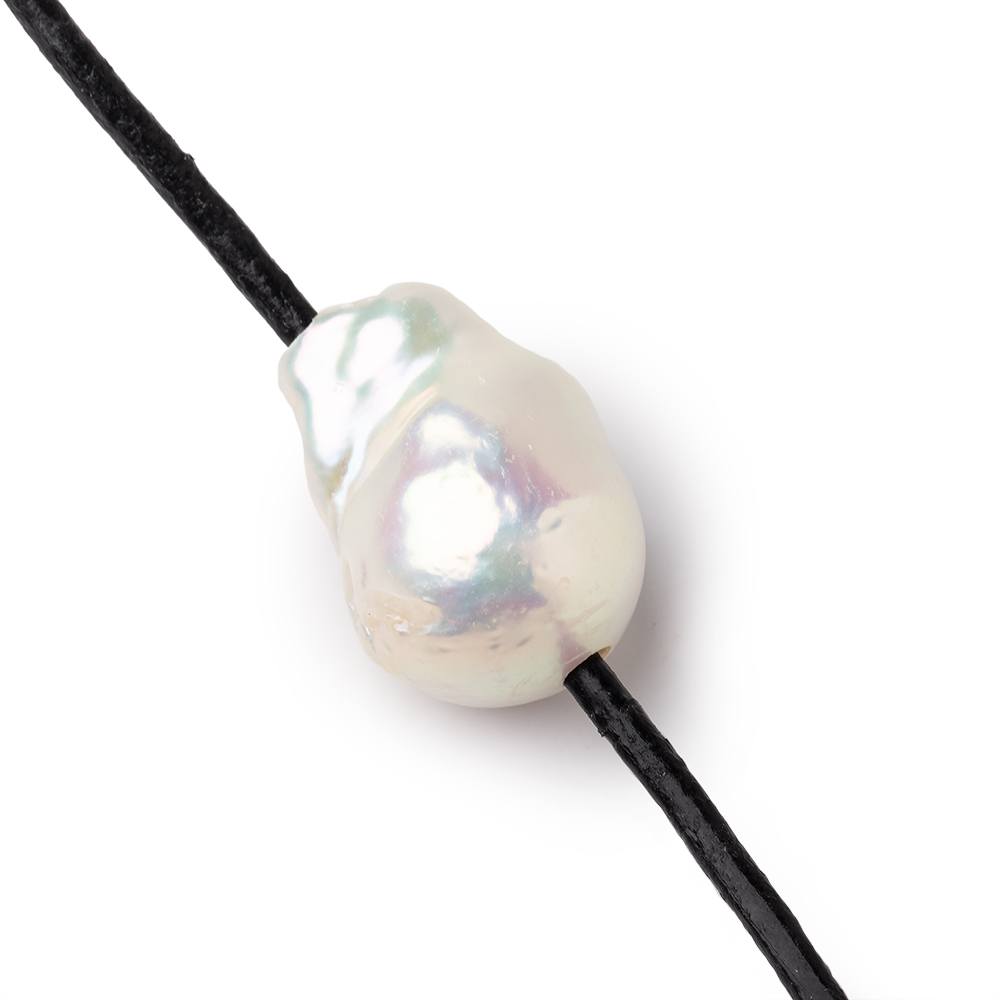 17x14-22x14mm Off White Ultra Baroque 2.5mm Large Hole Focal Beads 1 piece (ONLINE ORDER ONLY)