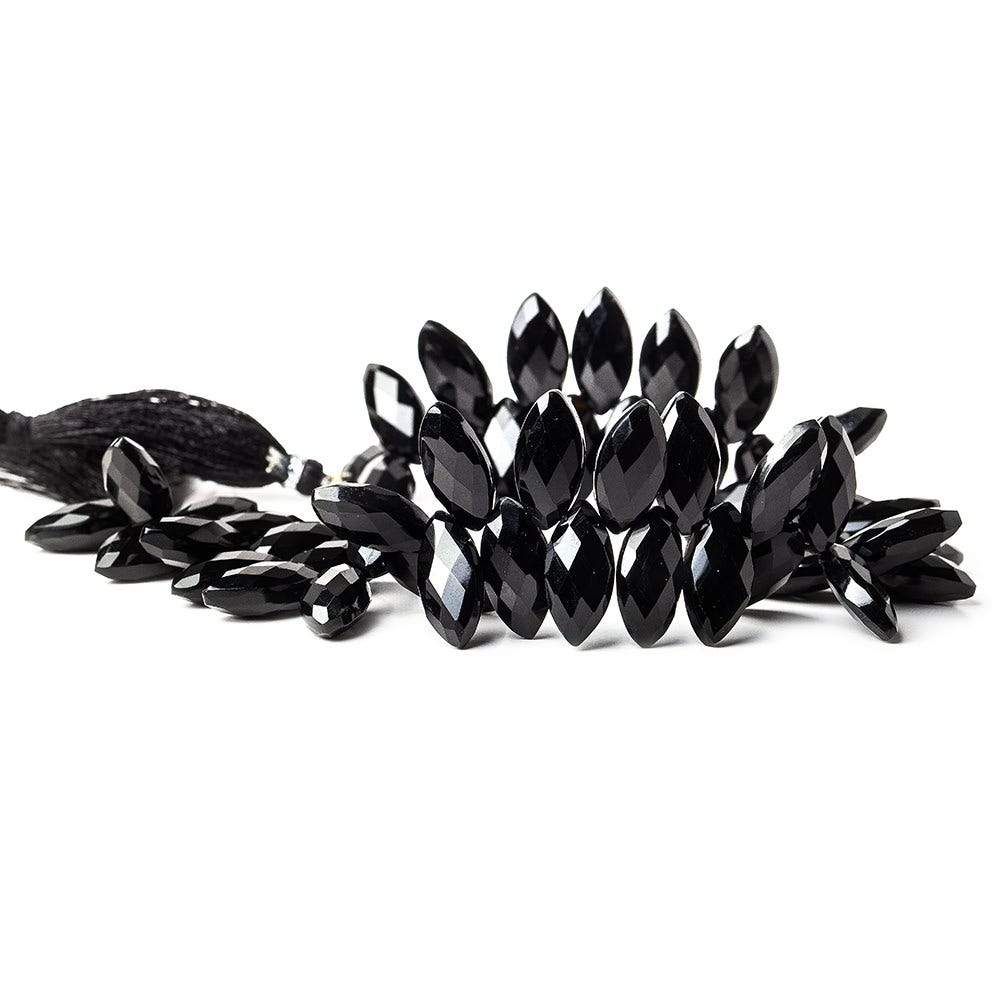 17x8mm Black Onyx top drilled faceted marquise beads 8.5 inch 42 pcs AAA (ONLINE ORDER ONLY)
